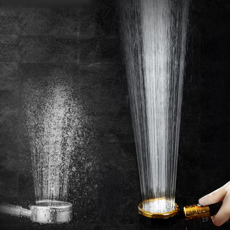 Modern Metal Hand Shower in Black Water Efficient Round Showerhead Clearhalo 'Bathroom Remodel & Bathroom Fixtures' 'Home Improvement' 'home_improvement' 'home_improvement_shower_heads' 'Shower Heads' 'shower_heads' 'Showers & Bathtubs Plumbing' 'Showers & Bathtubs' 7398627