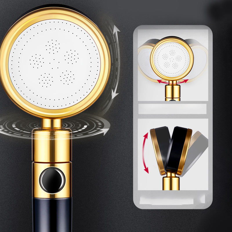 Modern Metal Hand Shower in Black Water Efficient Round Showerhead Clearhalo 'Bathroom Remodel & Bathroom Fixtures' 'Home Improvement' 'home_improvement' 'home_improvement_shower_heads' 'Shower Heads' 'shower_heads' 'Showers & Bathtubs Plumbing' 'Showers & Bathtubs' 7398634