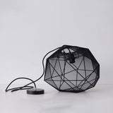 Geometric Bedroom Hanging Pendant Fabric Single Modern Suspended Lighting Fixture in Black/White Clearhalo 'Ceiling Lights' 'Modern Pendants' 'Modern' 'Pendant Lights' 'Pendants' Lighting' 739864