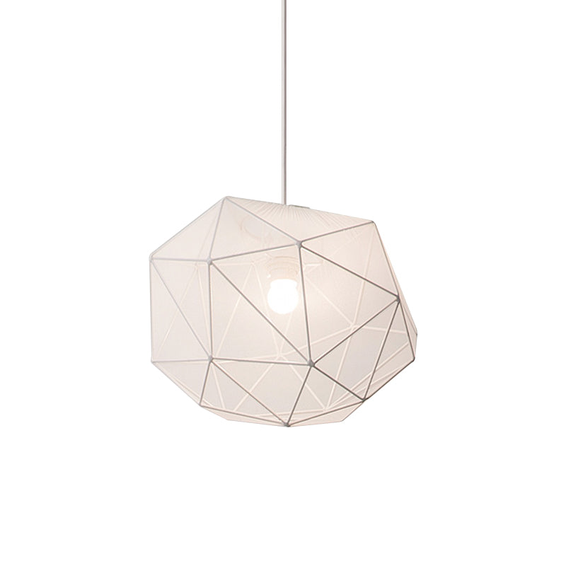 Geometric Bedroom Hanging Pendant Fabric Single Modern Suspended Lighting Fixture in Black/White Clearhalo 'Ceiling Lights' 'Modern Pendants' 'Modern' 'Pendant Lights' 'Pendants' Lighting' 739869