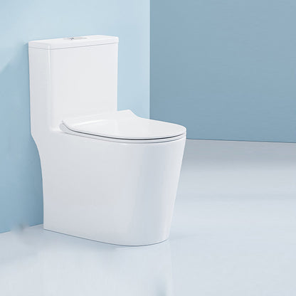 Traditional Floor Mounted Flush Toilet One Piece Toilet Siphon Jet Toilet 14"L x 22"W x 28"H