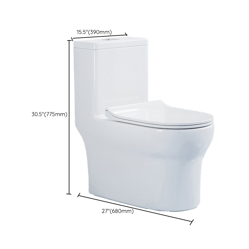 Traditional Floor Mounted Flush Toilet One Piece Toilet Siphon Jet Toilet Clearhalo 'Bathroom Remodel & Bathroom Fixtures' 'Home Improvement' 'home_improvement' 'home_improvement_toilets' 'Toilets & Bidets' 'Toilets' 7398855
