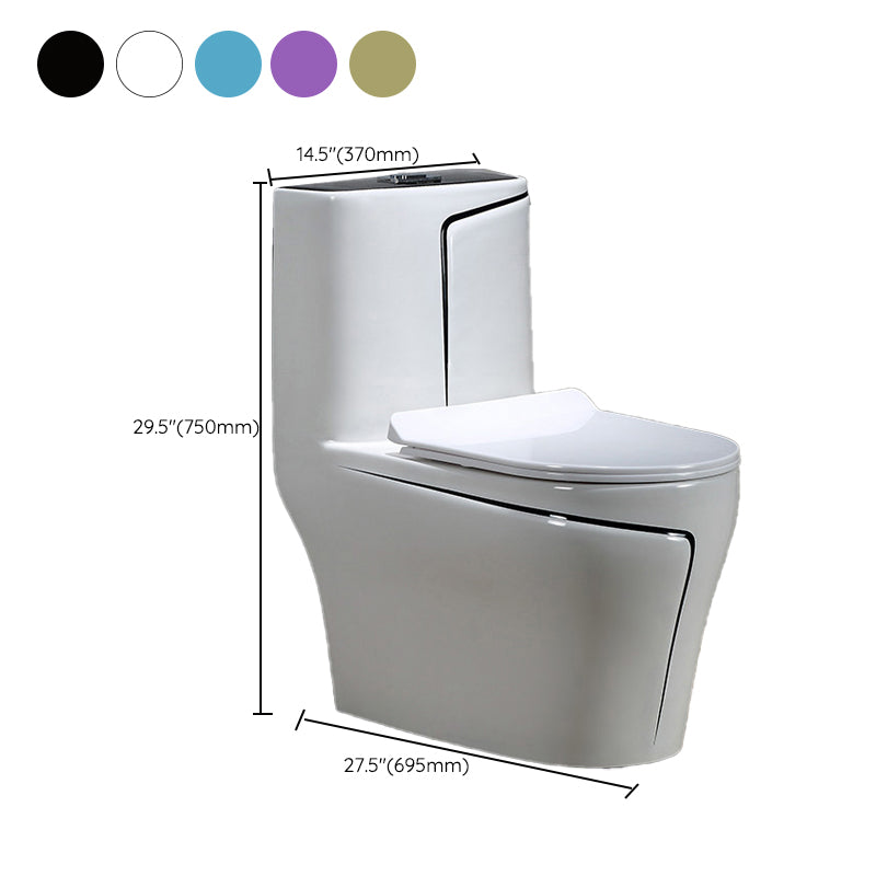 Floor Mounted Porcelain Urine Toilet Traditional Siphon Jet Flush Toilet Clearhalo 'Bathroom Remodel & Bathroom Fixtures' 'Home Improvement' 'home_improvement' 'home_improvement_toilets' 'Toilets & Bidets' 'Toilets' 7398883