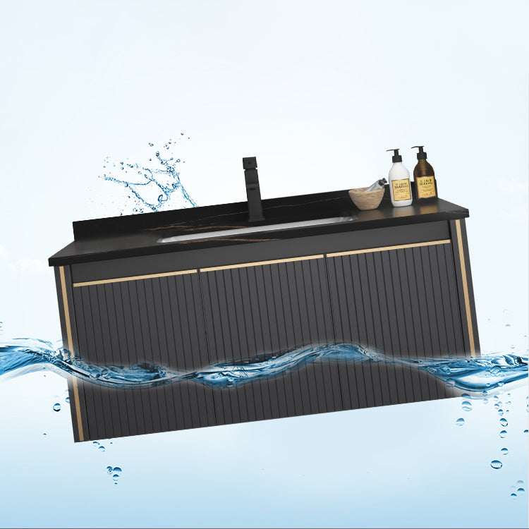 Metal Glam Bathroom Vanity Set Wall Mount Faucet Included Bathroom Vanity Clearhalo 'Bathroom Remodel & Bathroom Fixtures' 'Bathroom Vanities' 'bathroom_vanities' 'Home Improvement' 'home_improvement' 'home_improvement_bathroom_vanities' 7398928