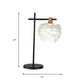 Black-White Cross Night Light Modern 1 Head Iron Table Lamp with Feather Lampshade Clearhalo 'Lamps' 'Table Lamps' Lighting' 739957