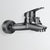 Low Arc Tub Faucet Hose Wall Mounted Single Lever Handle Tub Filler with Handshower Grey Unavailiable Hand Shower Not Included Clearhalo 'Bathroom Remodel & Bathroom Fixtures' 'Bathtub Faucets' 'bathtub_faucets' 'Home Improvement' 'home_improvement' 'home_improvement_bathtub_faucets' 7400130