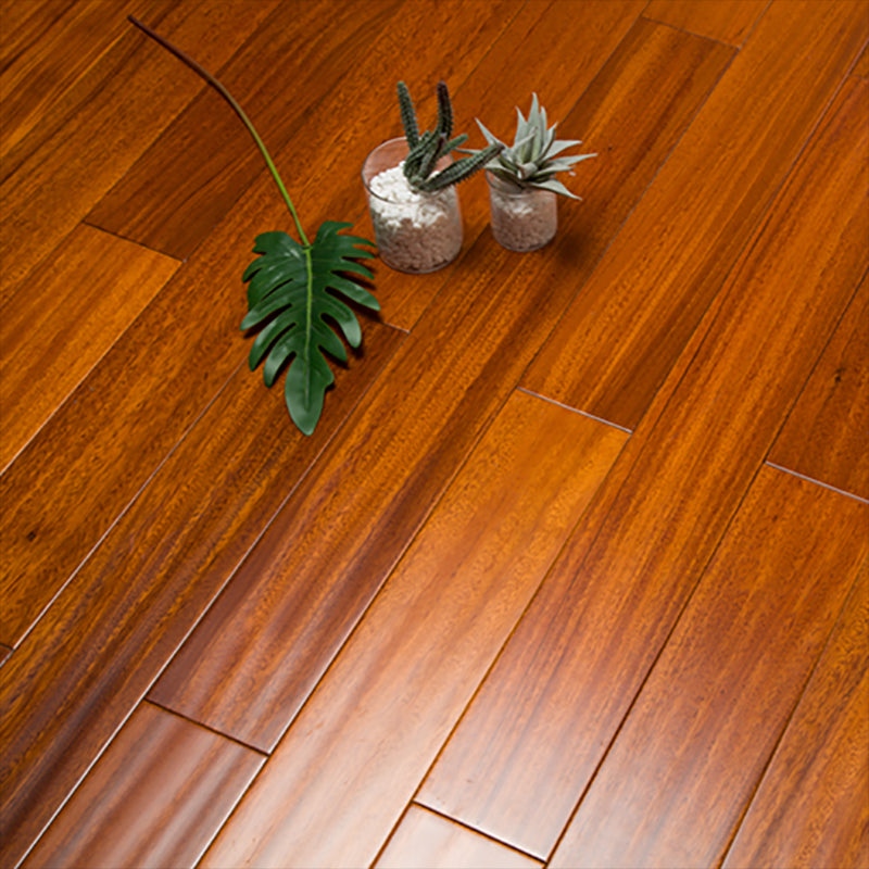 Tradition Wood Flooring Water Resistant Rectangle Solid Wood Flooring 36"L x 5"W x 1"H Teak Clearhalo 'Flooring 'Hardwood Flooring' 'hardwood_flooring' 'Home Improvement' 'home_improvement' 'home_improvement_hardwood_flooring' Walls and Ceiling' 7400192