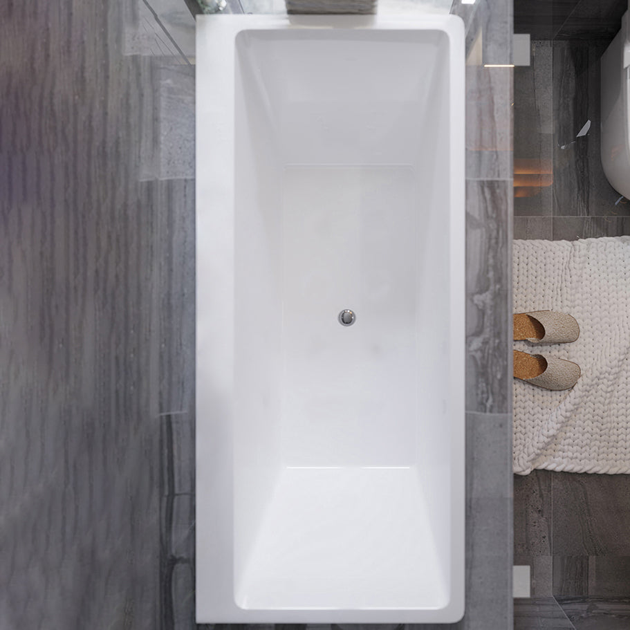 Modern Acrylic Bath Soaking White Rectangular Drop-in Bathtub Tub Clearhalo 'Bathroom Remodel & Bathroom Fixtures' 'Bathtubs' 'Home Improvement' 'home_improvement' 'home_improvement_bathtubs' 'Showers & Bathtubs' 7400386