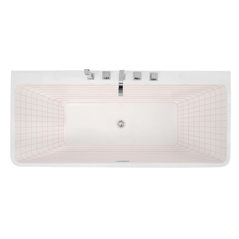 Modern Acrylic Bath Soaking White Rectangular Drop-in Bathtub Clearhalo 'Bathroom Remodel & Bathroom Fixtures' 'Bathtubs' 'Home Improvement' 'home_improvement' 'home_improvement_bathtubs' 'Showers & Bathtubs' 7400394