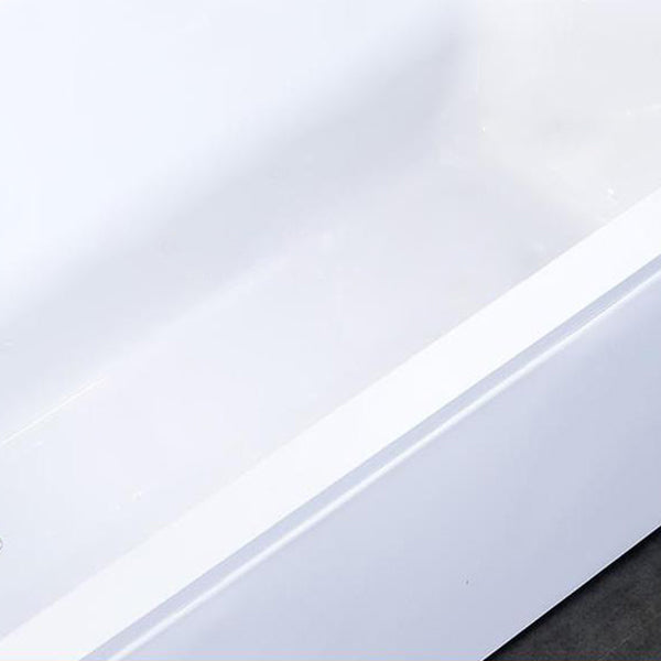 Modern Rectangular Bath Stand Alone Acrylic Soaking White Bathtub Clearhalo 'Bathroom Remodel & Bathroom Fixtures' 'Bathtubs' 'Home Improvement' 'home_improvement' 'home_improvement_bathtubs' 'Showers & Bathtubs' 7400461