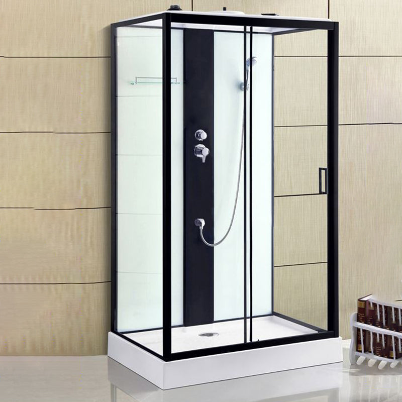 Framed Single Sliding Shower Stall Rectangle Frosted Shower Stall 47.2"L x 31.5"W x 84.6"H Simple Style 否 Clearhalo 'Bathroom Remodel & Bathroom Fixtures' 'Home Improvement' 'home_improvement' 'home_improvement_shower_stalls_enclosures' 'Shower Stalls & Enclosures' 'shower_stalls_enclosures' 'Showers & Bathtubs' 7400476