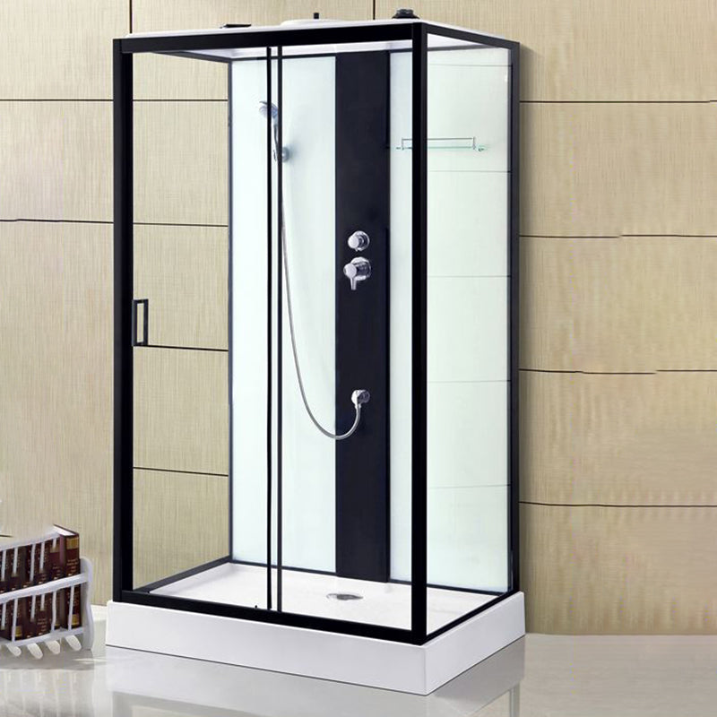 Framed Single Sliding Shower Stall Rectangle Frosted Shower Stall 39"L x 31"W x 85"H Simple Style 否 Clearhalo 'Bathroom Remodel & Bathroom Fixtures' 'Home Improvement' 'home_improvement' 'home_improvement_shower_stalls_enclosures' 'Shower Stalls & Enclosures' 'shower_stalls_enclosures' 'Showers & Bathtubs' 7400480