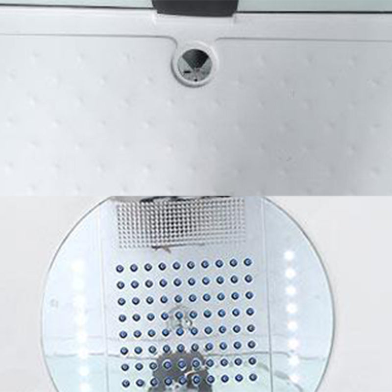 Framed Single Sliding Shower Stall Rectangle Frosted Shower Stall Clearhalo 'Bathroom Remodel & Bathroom Fixtures' 'Home Improvement' 'home_improvement' 'home_improvement_shower_stalls_enclosures' 'Shower Stalls & Enclosures' 'shower_stalls_enclosures' 'Showers & Bathtubs' 7400487