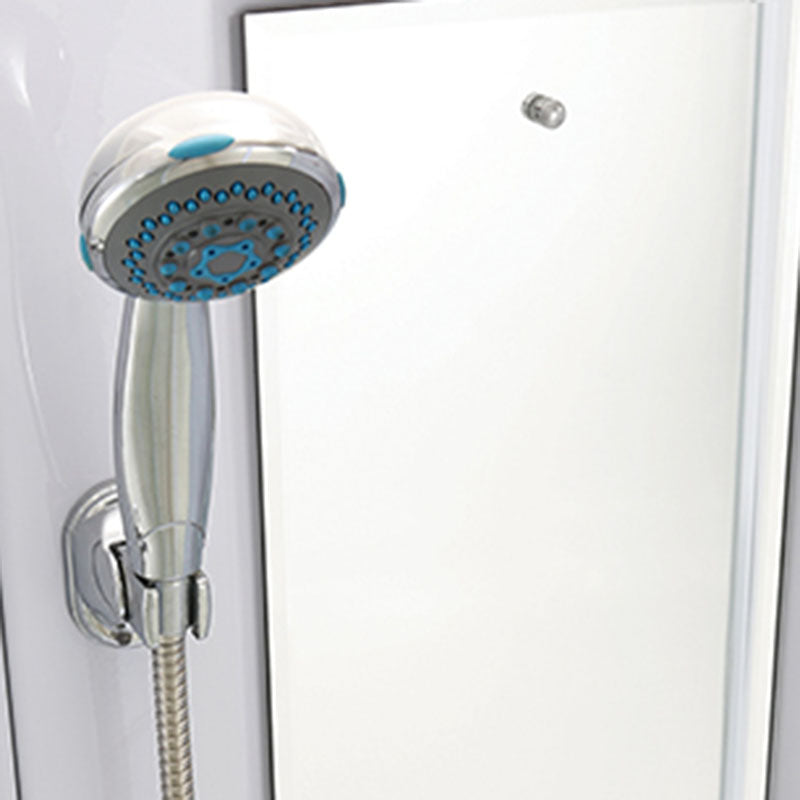 White Rectangle Shower Enclosure Tempered Glass Shower Enclosure Clearhalo 'Bathroom Remodel & Bathroom Fixtures' 'Home Improvement' 'home_improvement' 'home_improvement_shower_stalls_enclosures' 'Shower Stalls & Enclosures' 'shower_stalls_enclosures' 'Showers & Bathtubs' 7400523