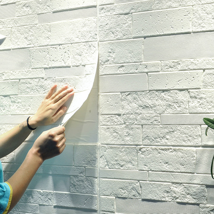 Plastic Wall Paneling Contemporary Peel and Stick Wall Paneling Clearhalo 'Flooring 'Home Improvement' 'home_improvement' 'home_improvement_wall_paneling' 'Wall Paneling' 'wall_paneling' 'Walls & Ceilings' Walls and Ceiling' 7401543