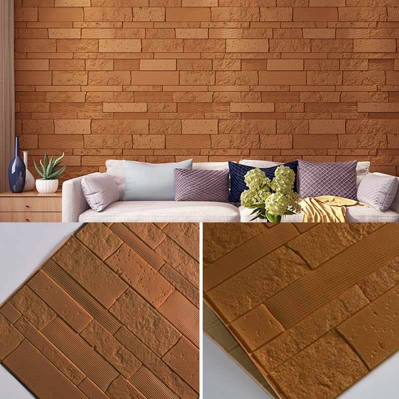 Plastic Wall Paneling Contemporary Peel and Stick Wall Paneling Coffee Clearhalo 'Flooring 'Home Improvement' 'home_improvement' 'home_improvement_wall_paneling' 'Wall Paneling' 'wall_paneling' 'Walls & Ceilings' Walls and Ceiling' 7401553