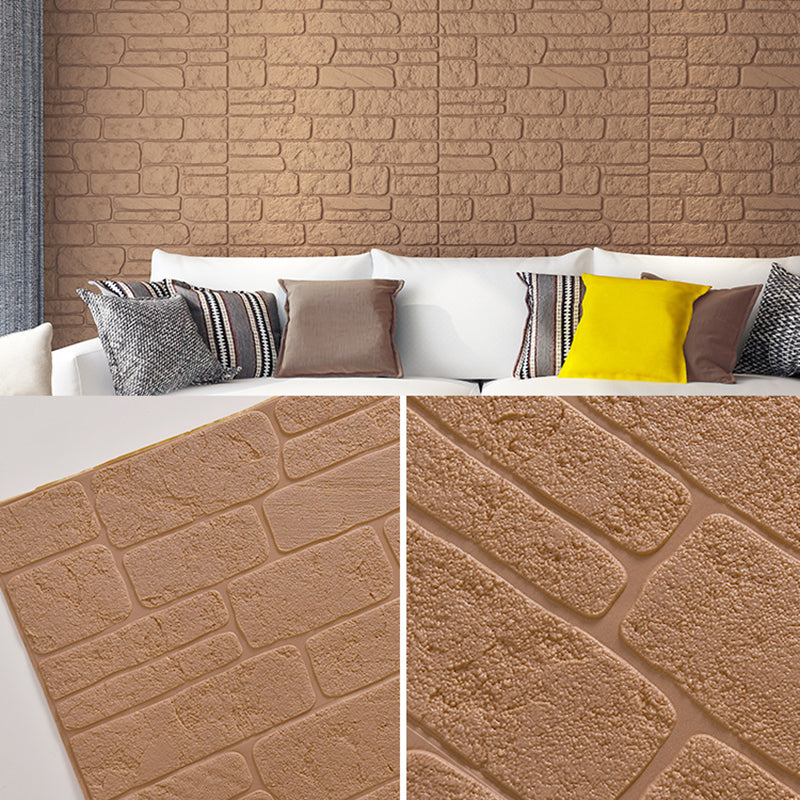 Plastic Wall Paneling Contemporary Peel and Stick Wall Paneling Light Coffee Clearhalo 'Flooring 'Home Improvement' 'home_improvement' 'home_improvement_wall_paneling' 'Wall Paneling' 'wall_paneling' 'Walls & Ceilings' Walls and Ceiling' 7401557