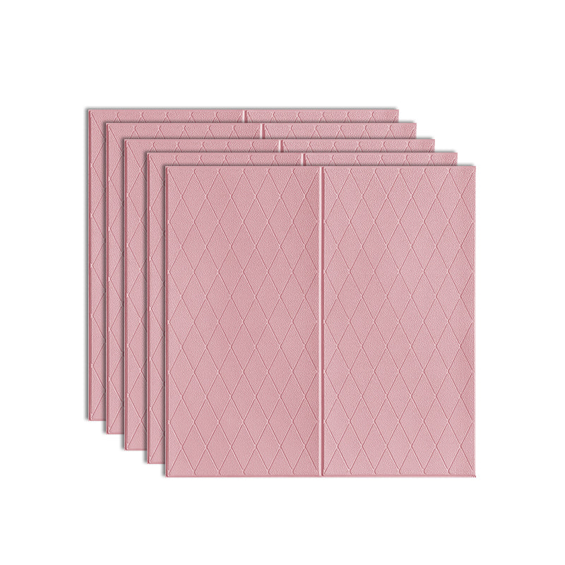 Plastic Wall Paneling Peel and Stick 3D Wall Paneling with Waterproof Pink Clearhalo 'Flooring 'Home Improvement' 'home_improvement' 'home_improvement_wall_paneling' 'Wall Paneling' 'wall_paneling' 'Walls & Ceilings' Walls and Ceiling' 7401572