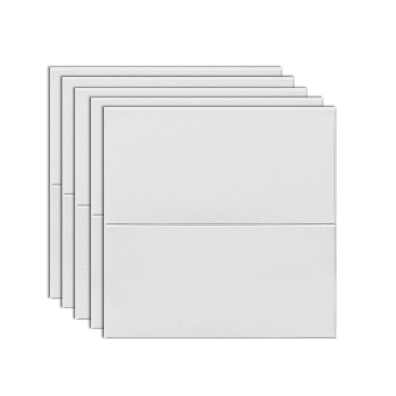 Plastic Wall Paneling Peel and Stick 3D Wall Paneling with Waterproof Gloss White Clearhalo 'Flooring 'Home Improvement' 'home_improvement' 'home_improvement_wall_paneling' 'Wall Paneling' 'wall_paneling' 'Walls & Ceilings' Walls and Ceiling' 7401576