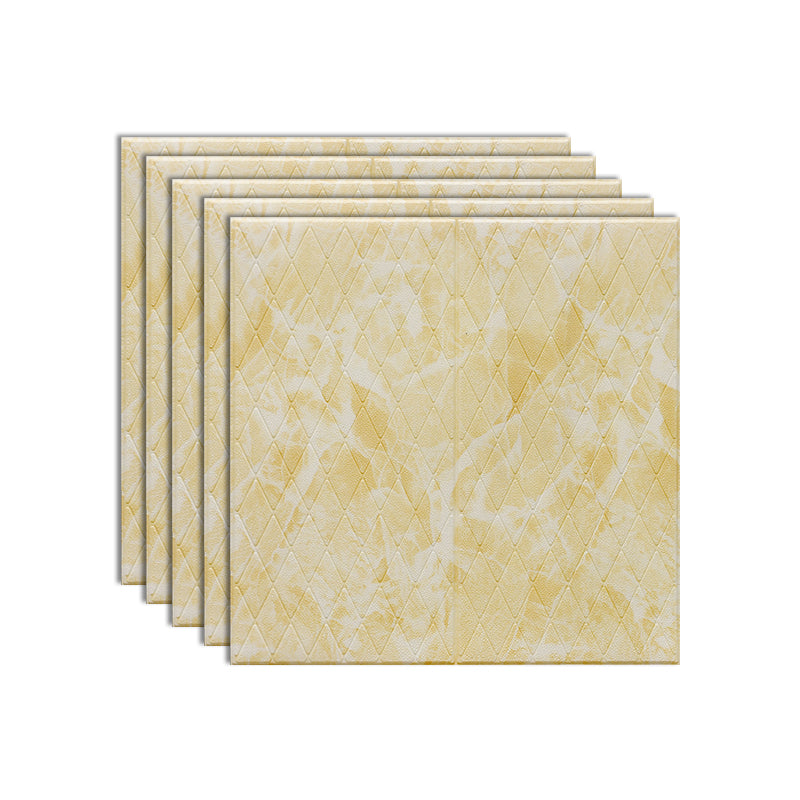 Plastic Wall Paneling Peel and Stick 3D Wall Paneling with Waterproof Light Yellow Clearhalo 'Flooring 'Home Improvement' 'home_improvement' 'home_improvement_wall_paneling' 'Wall Paneling' 'wall_paneling' 'Walls & Ceilings' Walls and Ceiling' 7401578