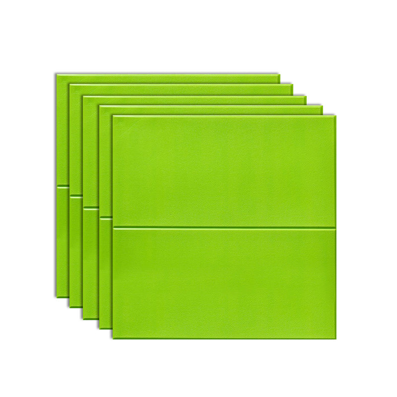 Plastic Wall Paneling Peel and Stick 3D Wall Paneling with Waterproof Fluorescent Green Clearhalo 'Flooring 'Home Improvement' 'home_improvement' 'home_improvement_wall_paneling' 'Wall Paneling' 'wall_paneling' 'Walls & Ceilings' Walls and Ceiling' 7401581