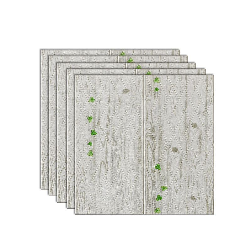 Plastic Wall Paneling Peel and Stick 3D Wall Paneling with Waterproof White Green Gray Clearhalo 'Flooring 'Home Improvement' 'home_improvement' 'home_improvement_wall_paneling' 'Wall Paneling' 'wall_paneling' 'Walls & Ceilings' Walls and Ceiling' 7401584