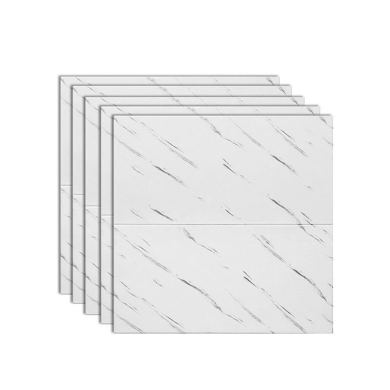 Plastic Wall Paneling Peel and Stick 3D Wall Paneling with Waterproof White-Gray Clearhalo 'Flooring 'Home Improvement' 'home_improvement' 'home_improvement_wall_paneling' 'Wall Paneling' 'wall_paneling' 'Walls & Ceilings' Walls and Ceiling' 7401585