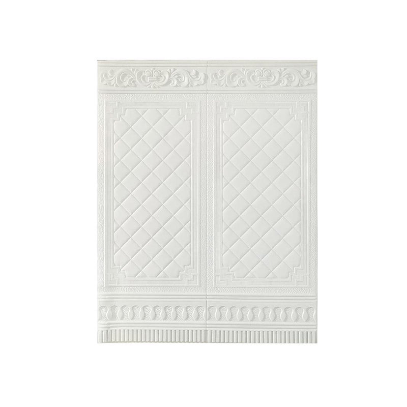 Plastic Wall Paneling Contemporary Waterproof 3D Wall Paneling White Clearhalo 'Flooring 'Home Improvement' 'home_improvement' 'home_improvement_wall_paneling' 'Wall Paneling' 'wall_paneling' 'Walls & Ceilings' Walls and Ceiling' 7401590