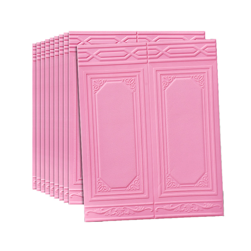 Modern Wall Paneling 3D Plastic Wall Paneling with Waterproof Pink Clearhalo 'Flooring 'Home Improvement' 'home_improvement' 'home_improvement_wall_paneling' 'Wall Paneling' 'wall_paneling' 'Walls & Ceilings' Walls and Ceiling' 7401608