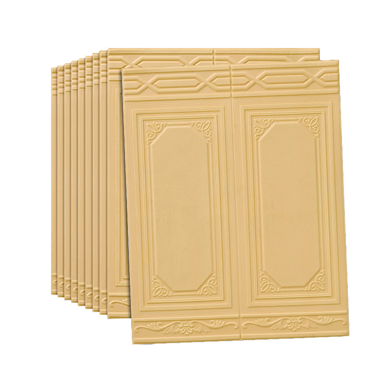 Modern Wall Paneling 3D Plastic Wall Paneling with Waterproof Yellow Clearhalo 'Flooring 'Home Improvement' 'home_improvement' 'home_improvement_wall_paneling' 'Wall Paneling' 'wall_paneling' 'Walls & Ceilings' Walls and Ceiling' 7401609