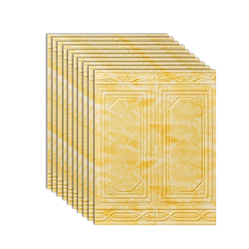 Modern Wall Paneling 3D Plastic Wall Paneling with Waterproof Lemon Yellow Clearhalo 'Flooring 'Home Improvement' 'home_improvement' 'home_improvement_wall_paneling' 'Wall Paneling' 'wall_paneling' 'Walls & Ceilings' Walls and Ceiling' 7401615