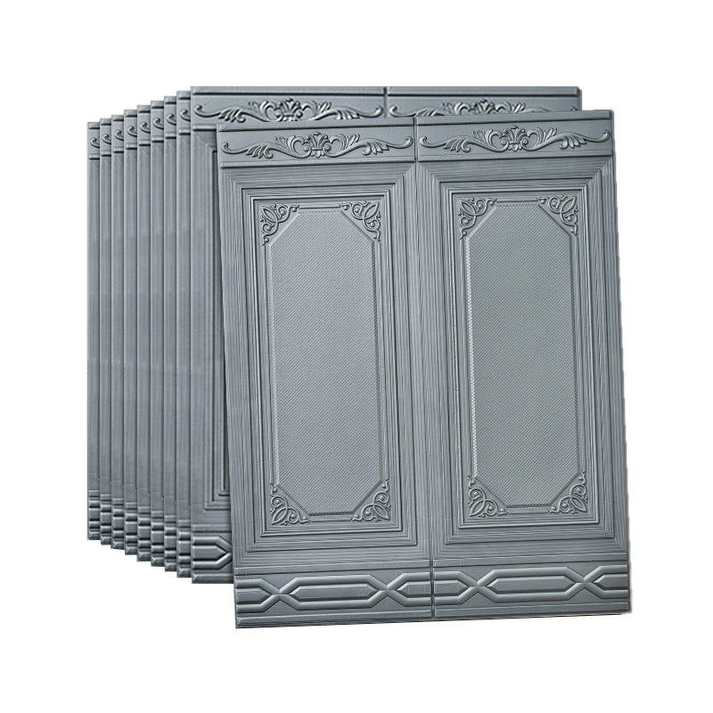 Modern Wall Paneling 3D Plastic Wall Paneling with Waterproof Silver Gray Clearhalo 'Flooring 'Home Improvement' 'home_improvement' 'home_improvement_wall_paneling' 'Wall Paneling' 'wall_paneling' 'Walls & Ceilings' Walls and Ceiling' 7401618