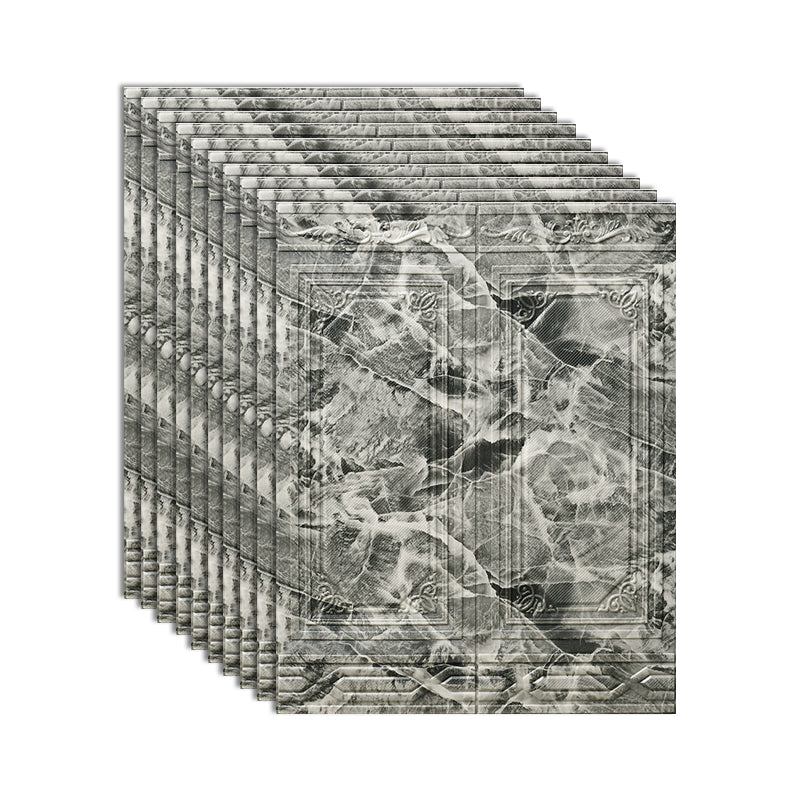 Modern Wall Paneling 3D Plastic Wall Paneling with Waterproof Dark Heather Gray Clearhalo 'Flooring 'Home Improvement' 'home_improvement' 'home_improvement_wall_paneling' 'Wall Paneling' 'wall_paneling' 'Walls & Ceilings' Walls and Ceiling' 7401620