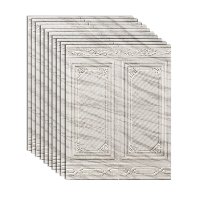 Modern Wall Paneling 3D Plastic Wall Paneling with Waterproof White-Brown Clearhalo 'Flooring 'Home Improvement' 'home_improvement' 'home_improvement_wall_paneling' 'Wall Paneling' 'wall_paneling' 'Walls & Ceilings' Walls and Ceiling' 7401621