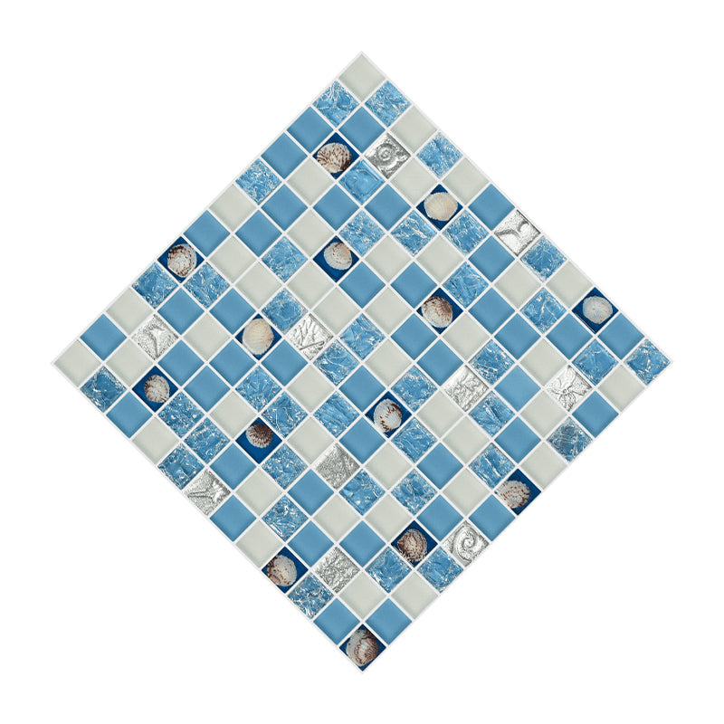 Modern Mosaic Tile Glass Brick Look Wall & Floor Tile with Square Shape Clearhalo 'Floor Tiles & Wall Tiles' 'floor_tiles_wall_tiles' 'Flooring 'Home Improvement' 'home_improvement' 'home_improvement_floor_tiles_wall_tiles' Walls and Ceiling' 7402433