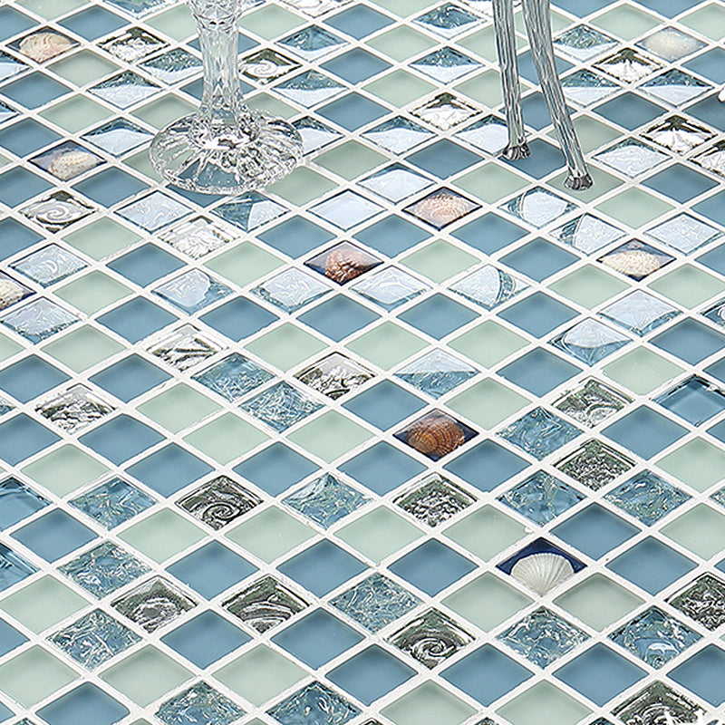 Modern Mosaic Tile Glass Brick Look Wall & Floor Tile with Square Shape Clearhalo 'Floor Tiles & Wall Tiles' 'floor_tiles_wall_tiles' 'Flooring 'Home Improvement' 'home_improvement' 'home_improvement_floor_tiles_wall_tiles' Walls and Ceiling' 7402435