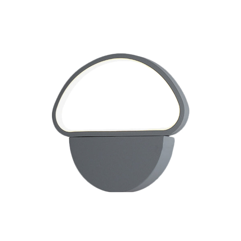 Mushroom Shaped Wall Lamp Sconce Contemporary Acrylic Grey LED Wall Mount Light for Bedroom Clearhalo 'Modern wall lights' 'Modern' 'Wall Lamps & Sconces' 'Wall Lights' Lighting' 740246