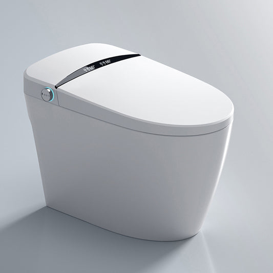Elongated Toilet Seat Bidet White One-Piece Smart Toilet Bidet with Unlimited Warm Water Clearhalo 'Bathroom Remodel & Bathroom Fixtures' 'Bidets' 'Home Improvement' 'home_improvement' 'home_improvement_bidets' 'Toilets & Bidets' 7402526