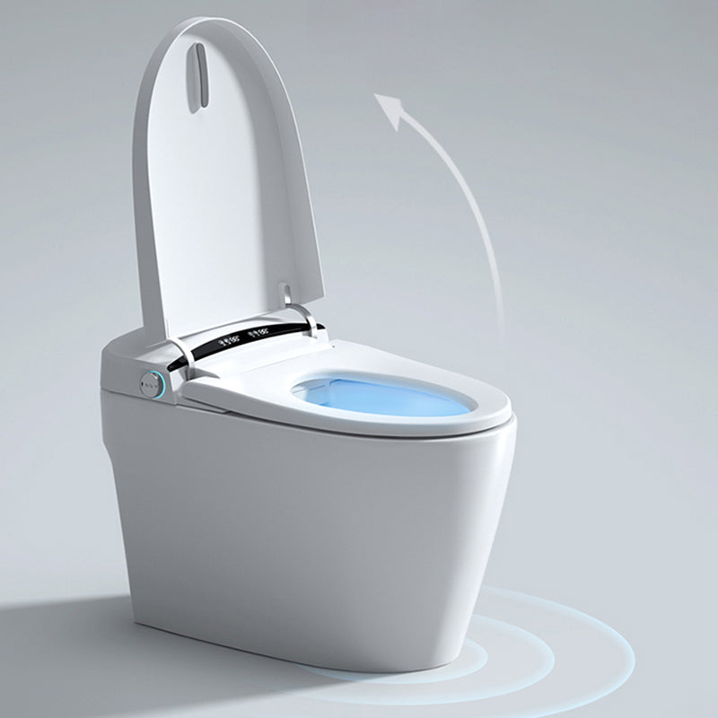 Elongated Toilet Seat Bidet White One-Piece Smart Toilet Bidet with Unlimited Warm Water Clearhalo 'Bathroom Remodel & Bathroom Fixtures' 'Bidets' 'Home Improvement' 'home_improvement' 'home_improvement_bidets' 'Toilets & Bidets' 7402529