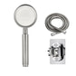 Round Hand Shower Water Efficient Stainless Steel Showerhead Silver Shower & Hose & Hole-free Wall Seat Clearhalo 'Bathroom Remodel & Bathroom Fixtures' 'Home Improvement' 'home_improvement' 'home_improvement_shower_heads' 'Shower Heads' 'shower_heads' 'Showers & Bathtubs Plumbing' 'Showers & Bathtubs' 7402675