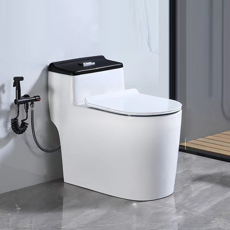 Traditional Floor Mounted Flush Toilet All In One Siphon Jet Toilet 15"L x 28"W x 24"H White Clearhalo 'Bathroom Remodel & Bathroom Fixtures' 'Home Improvement' 'home_improvement' 'home_improvement_toilets' 'Toilets & Bidets' 'Toilets' 7402738
