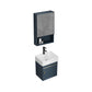 Rectangular Vanity Single Sink Faucet Wall-Mounted Blue Mirror Metal Frame Bath Vanity Vanity & Faucet & Mirror Cabinet 15.7"L x 11.8"W x 21.3"H Clearhalo 'Bathroom Remodel & Bathroom Fixtures' 'Bathroom Vanities' 'bathroom_vanities' 'Home Improvement' 'home_improvement' 'home_improvement_bathroom_vanities' 7402858