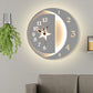 White Clock Led Wall Lighting Modern Acrylic and Metal Indoor Wall Mount for Kids Clearhalo 'Wall Lamps & Sconces' 'Wall Lights' Lighting' 74030