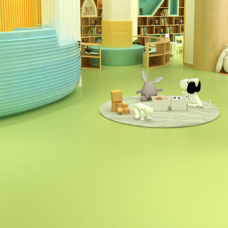 Waterproof PVC Flooring Pure Color Fire Resistant Self-Stick PVC Flooring Fluorescent Yellow Clearhalo 'Flooring 'Home Improvement' 'home_improvement' 'home_improvement_vinyl_flooring' 'Vinyl Flooring' 'vinyl_flooring' Walls and Ceiling' 7403340