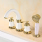 Tradition Bath Filler Trim Deck Mounted Swivel Spout Tub Filler Trim Clearhalo 'Bathroom Remodel & Bathroom Fixtures' 'Bathtub Faucets' 'bathtub_faucets' 'Home Improvement' 'home_improvement' 'home_improvement_bathtub_faucets' 7403809