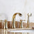 Tradition Bath Filler Trim Deck Mounted Swivel Spout Tub Filler Trim Gold Thin Faucet Clearhalo 'Bathroom Remodel & Bathroom Fixtures' 'Bathtub Faucets' 'bathtub_faucets' 'Home Improvement' 'home_improvement' 'home_improvement_bathtub_faucets' 7403812
