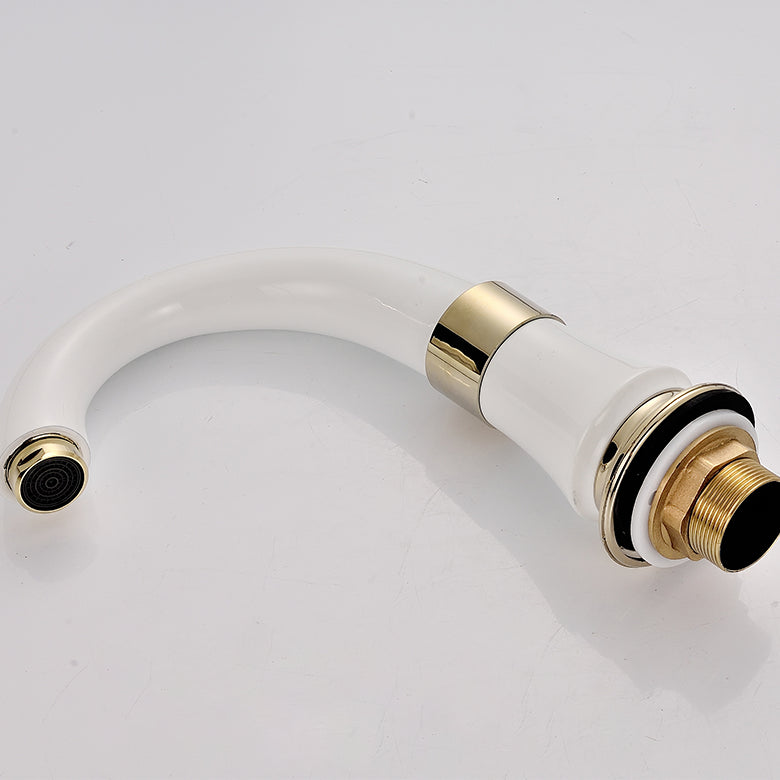 Tradition Bath Filler Trim Deck Mounted Swivel Spout Tub Filler Trim Clearhalo 'Bathroom Remodel & Bathroom Fixtures' 'Bathtub Faucets' 'bathtub_faucets' 'Home Improvement' 'home_improvement' 'home_improvement_bathtub_faucets' 7403819