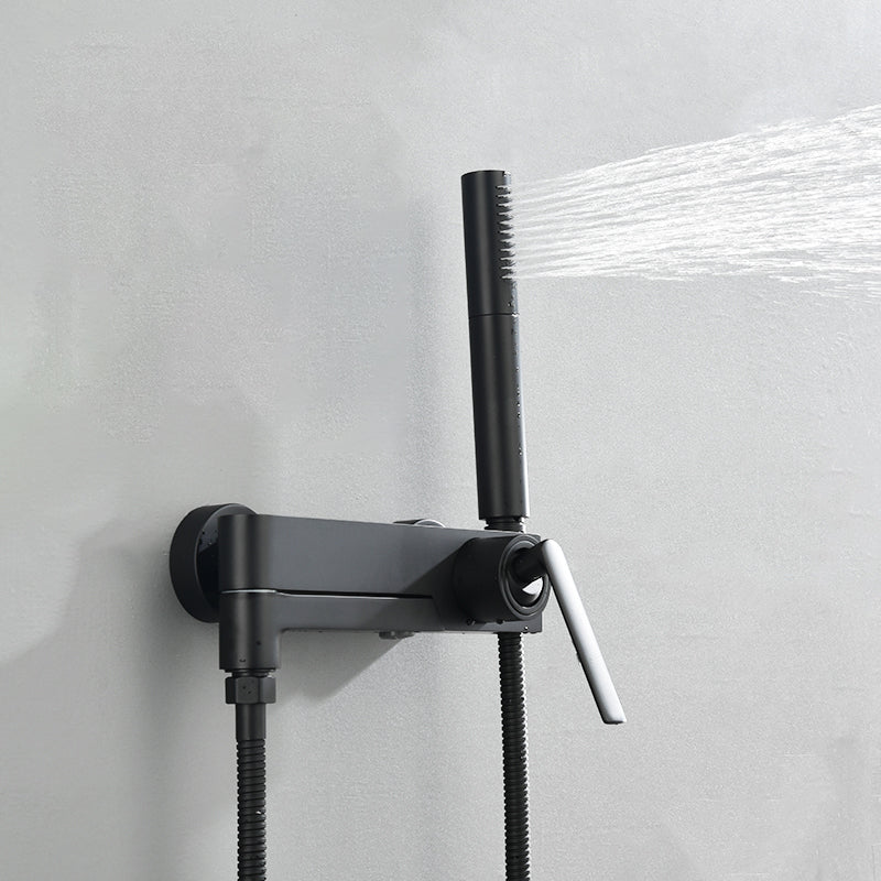 Copper Tub Spout Trim Wall Mounted Swivel Tub Spout Trim with Single Handle Clearhalo 'Bathroom Remodel & Bathroom Fixtures' 'Bathtub Faucets' 'bathtub_faucets' 'Home Improvement' 'home_improvement' 'home_improvement_bathtub_faucets' 7403828