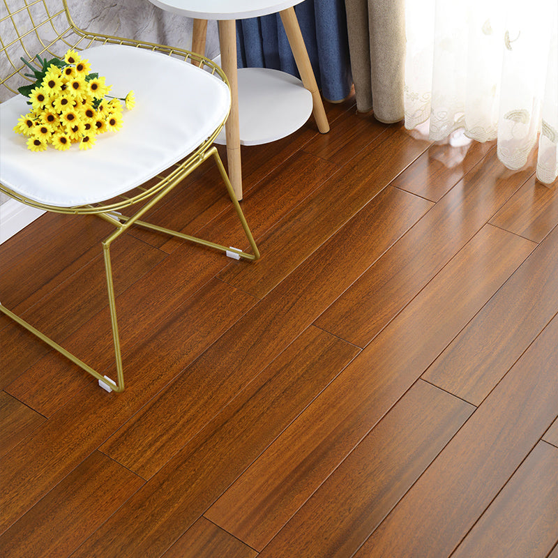 Modern Plank Flooring Solid Wood Water Resistant Staple Hardwood Flooring Dark Wood Clearhalo 'Flooring 'Hardwood Flooring' 'hardwood_flooring' 'Home Improvement' 'home_improvement' 'home_improvement_hardwood_flooring' Walls and Ceiling' 7403888