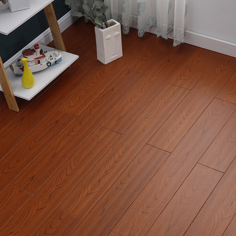 Modern Plank Flooring Solid Wood Water Resistant Staple Hardwood Flooring Dark Brown Clearhalo 'Flooring 'Hardwood Flooring' 'hardwood_flooring' 'Home Improvement' 'home_improvement' 'home_improvement_hardwood_flooring' Walls and Ceiling' 7403894